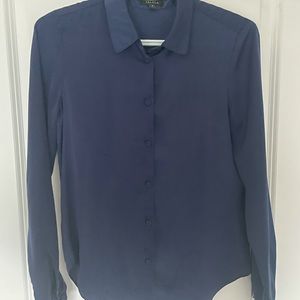 Aritzia-Talula silk navy shirt size S women’s top